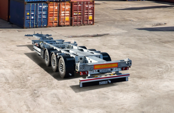 The S.CF Allround 20-45 semi-trailer container chassis delivers flexibility.
